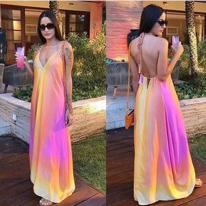 FarmRio Lenço Degrade Maxi Dress